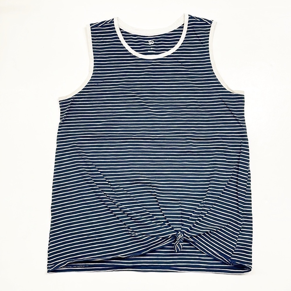 SO navy blue striped tank top
